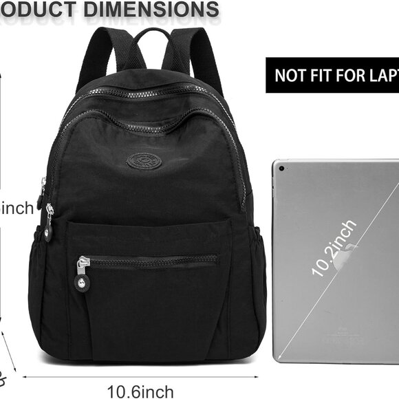 Mini Nylon Backpack for Women Small Travel Purse Anti Theft Casual Space - Picture 2 of 7